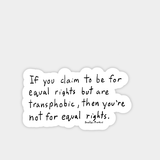 Equal Rights (transparent background) Sticker by doodlesmarkus